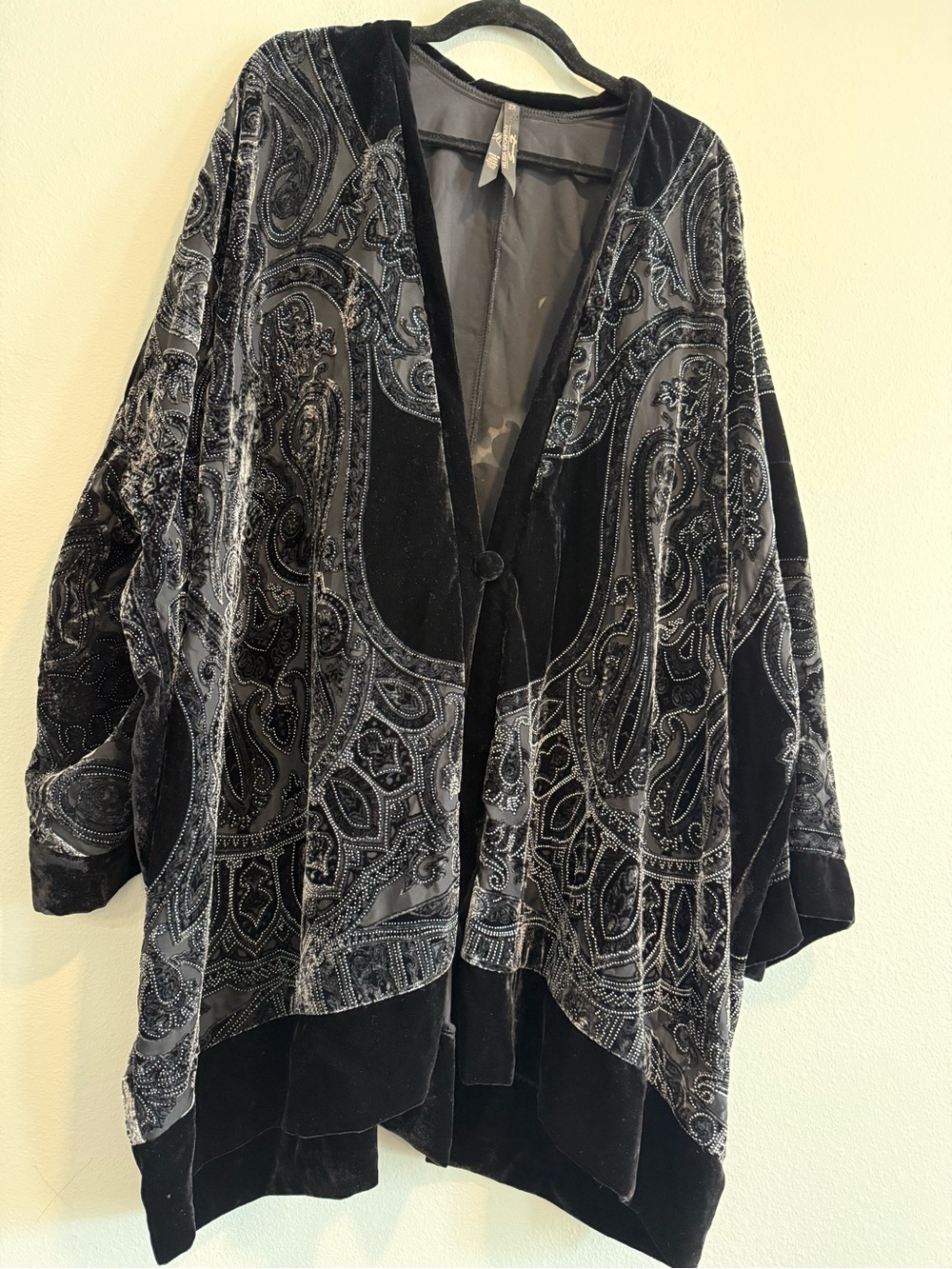 Melissa McCarthy Seven7 Boho Burnout Velvet Kimono 2X